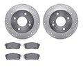 Dynamic Friction Co 7502-67031, Rotors-Drilled and Slotted-Silver with 5000 Advanced Brake Pads, Zinc Coated 7502-67031